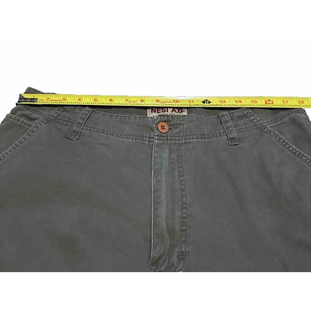 Authentic Nesi A.G. Active Lifestyle Cargo Pants/Shorts Mens Size 35/36 Baggy